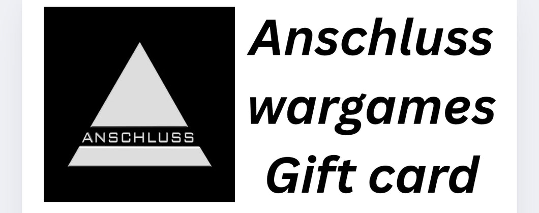 Anschluss wargames gift cards